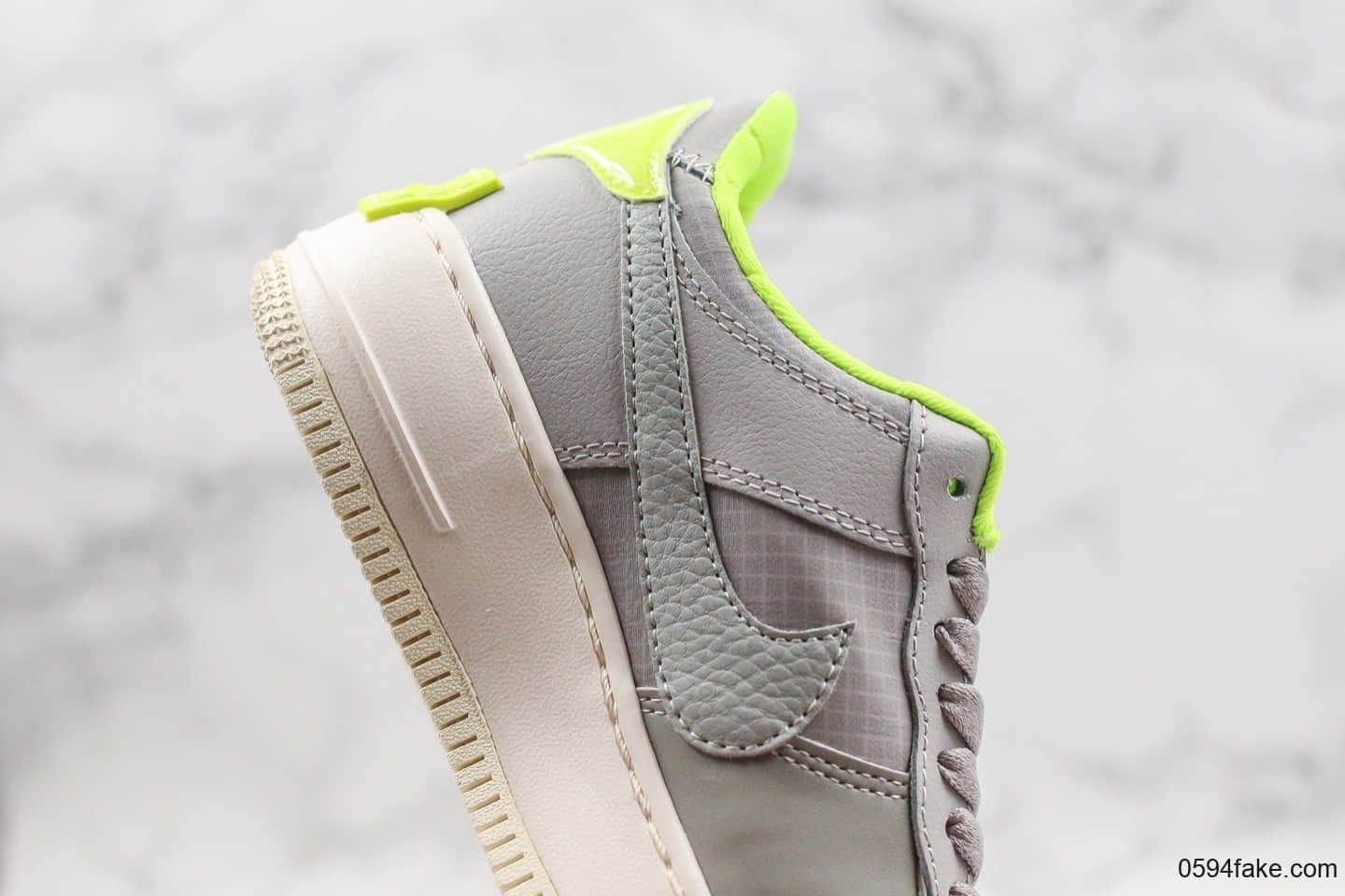 耐克Nike AF1 Shadow纯原版本空军一号马卡龙影子灰绿色内置气垫原装大底头层小牛皮加持 货号:CQ3317-002