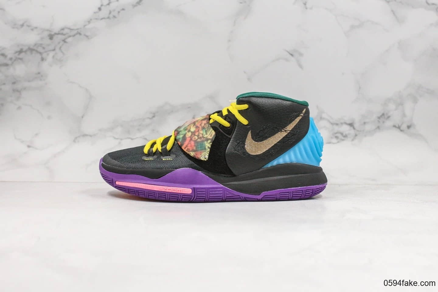 耐克Nike Kyrie 6 Pre-Heat Beijing纯原版本欧文6代北京城市限定黑紫配色内置气垫支持高强度实战 货号:CD5029-001