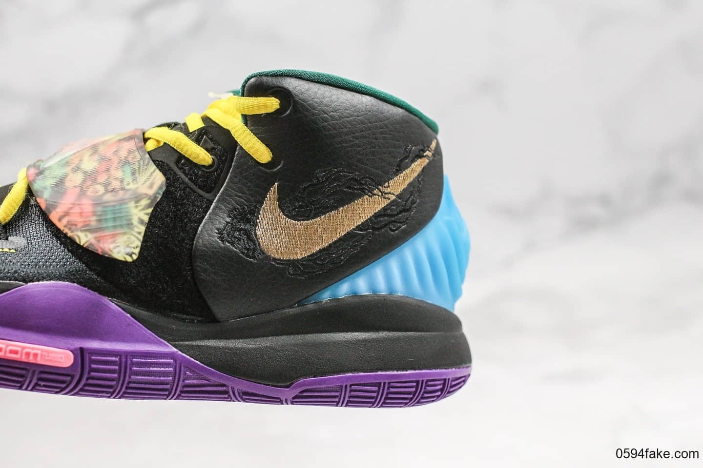 耐克Nike Kyrie 6 Pre-Heat Beijing纯原版本欧文6代北京城市限定黑紫配色内置气垫支持高强度实战 货号:CD5029-001