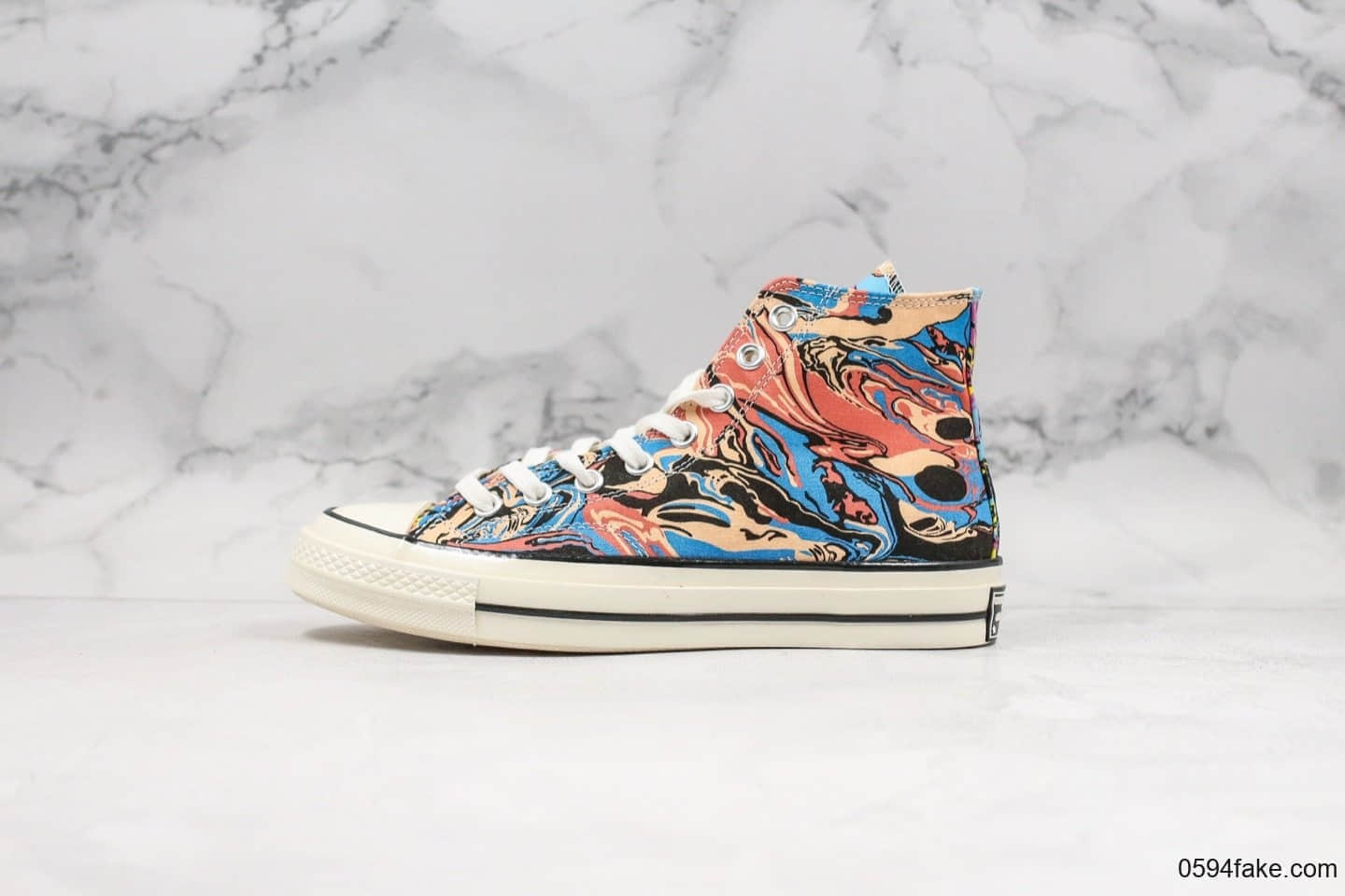 匡威Converse Chuck 1970S公司级版本高帮彩绘涂鸦周年款原盒原标双围条硫化蓝底 货号:162050C