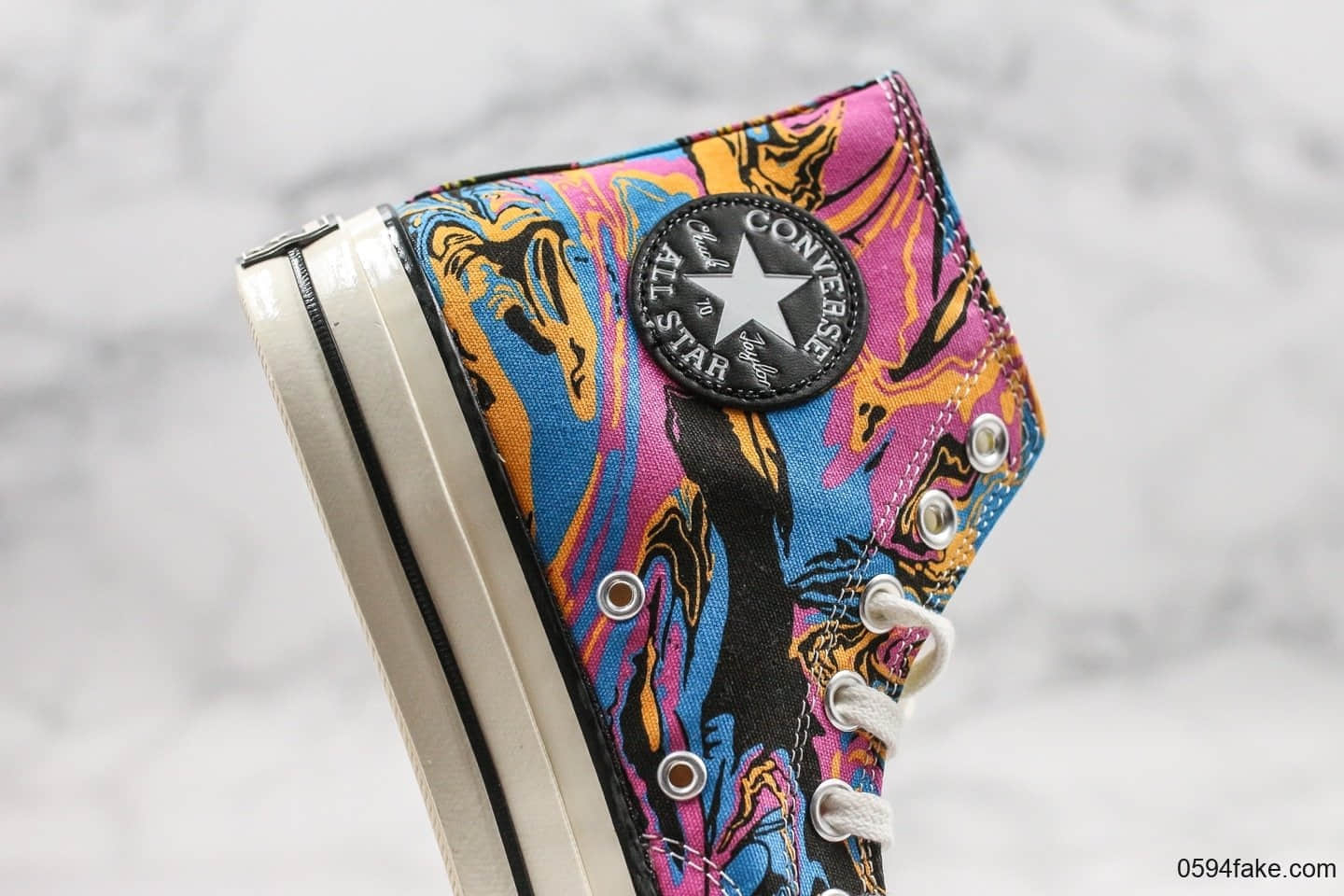 匡威Converse Chuck 1970S公司级版本高帮彩绘涂鸦周年款原盒原标双围条硫化蓝底 货号:162050C