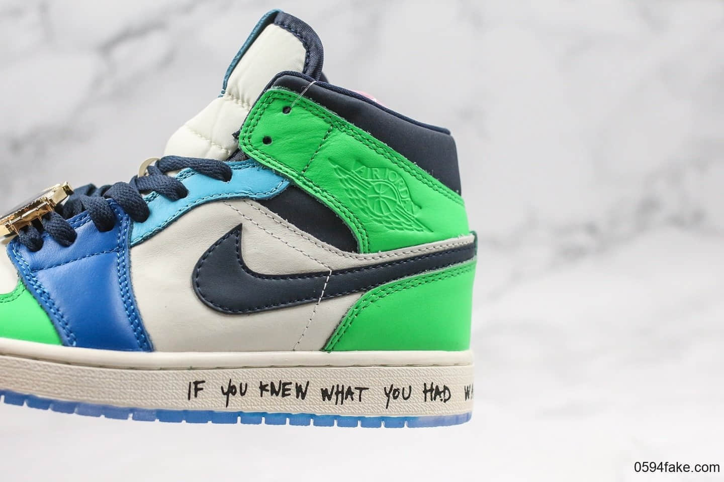 乔丹Air Jordan 1 Mid x Melody Ehsani公司级版本洛杉矶设计师联名款鸳鸯配色原盒配件原楦头纸板打造 货号：CQ7629-100