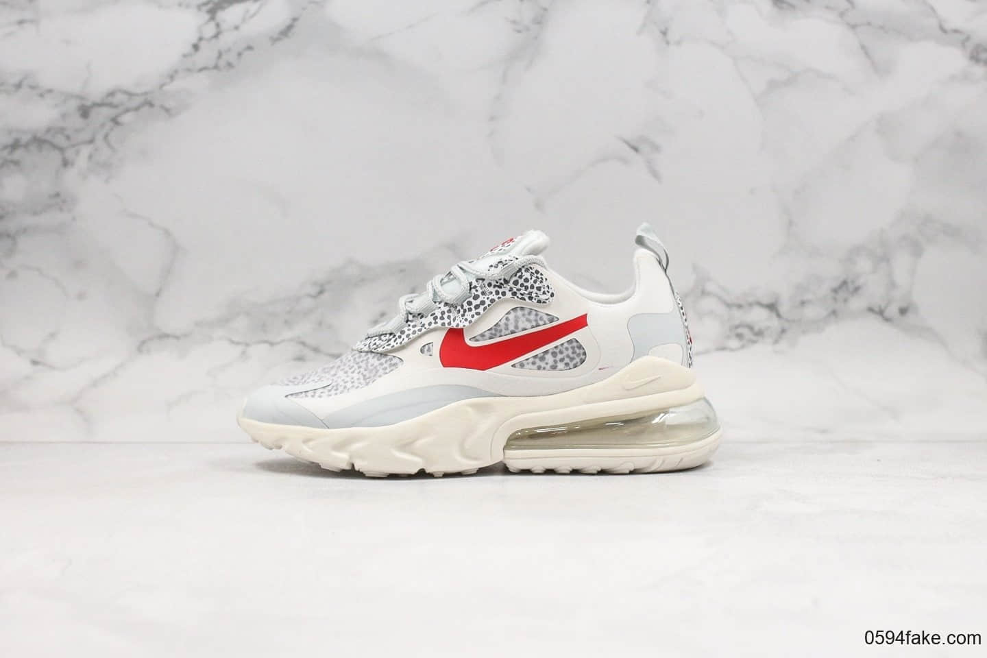 耐克Nike AIR MAX 270 SE纯原版本混合科技后半掌气垫跑鞋斑马豹纹白红色内置可视真小潘气垫 货号:CT2535-001