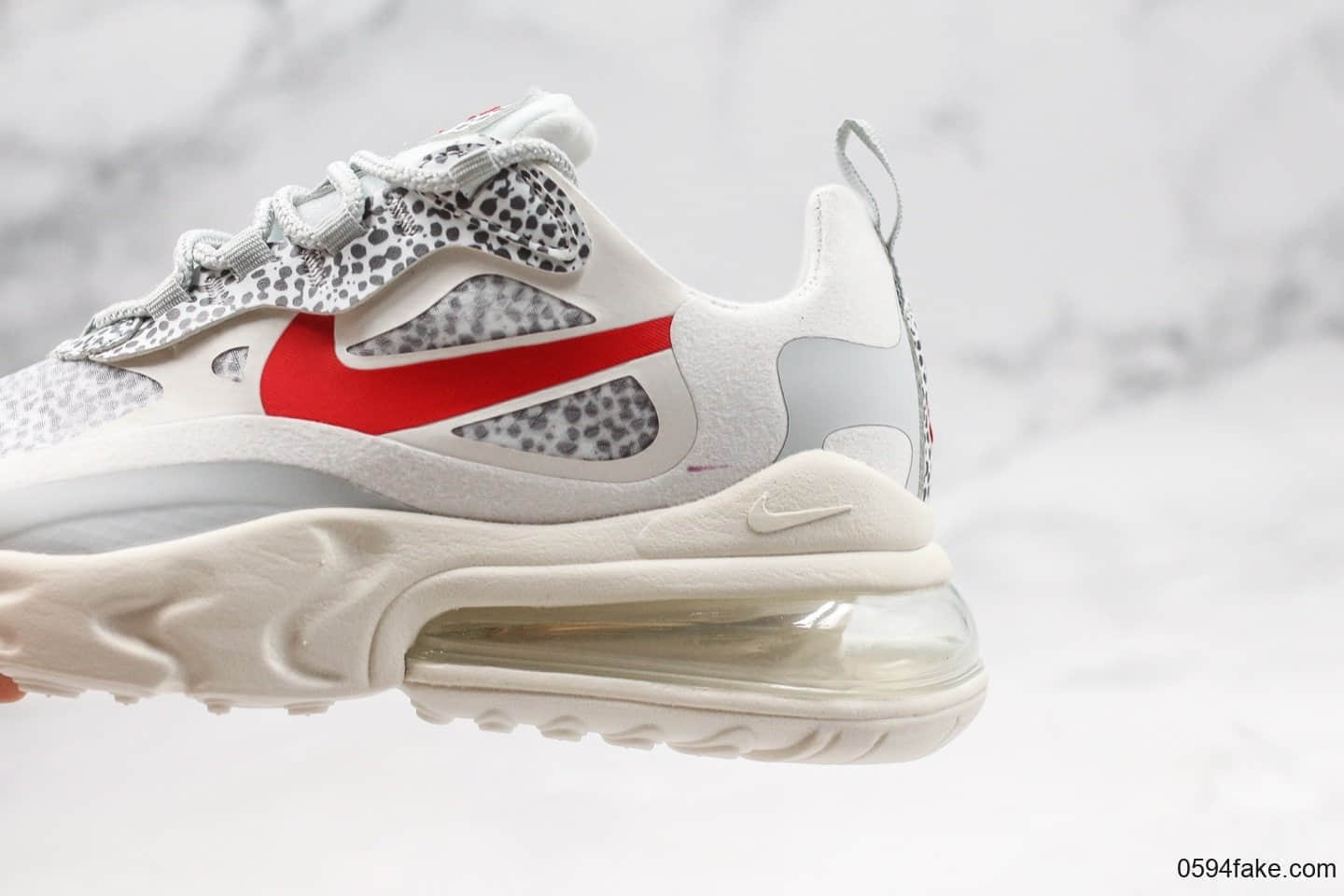 耐克Nike AIR MAX 270 SE纯原版本混合科技后半掌气垫跑鞋斑马豹纹白红色内置可视真小潘气垫 货号:CT2535-001