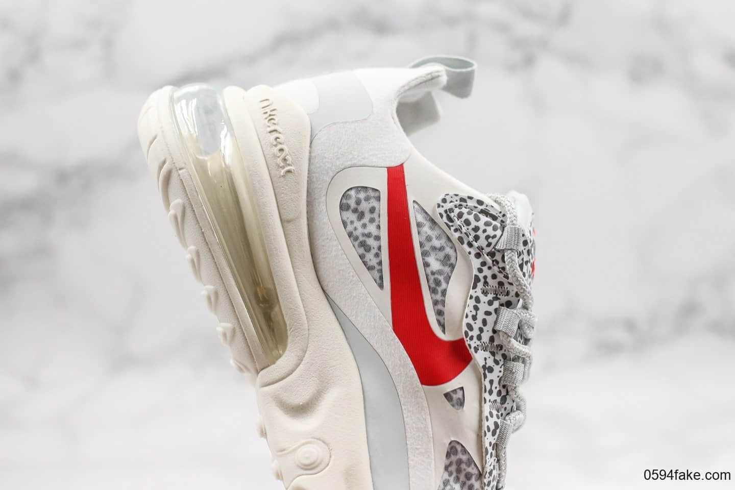 耐克Nike AIR MAX 270 SE纯原版本混合科技后半掌气垫跑鞋斑马豹纹白红色内置可视真小潘气垫 货号:CT2535-001