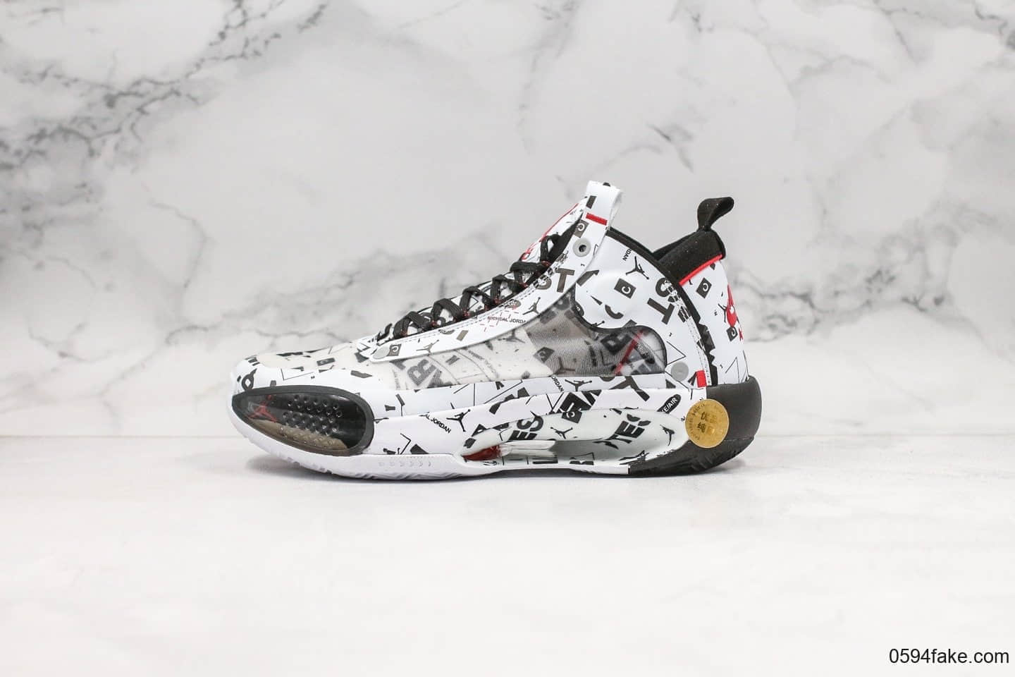 乔丹Air Jordan 34 Eclipse纯原版本泼墨配色AJ34内置气垫支持高强度实战 货号:BQ3381-100