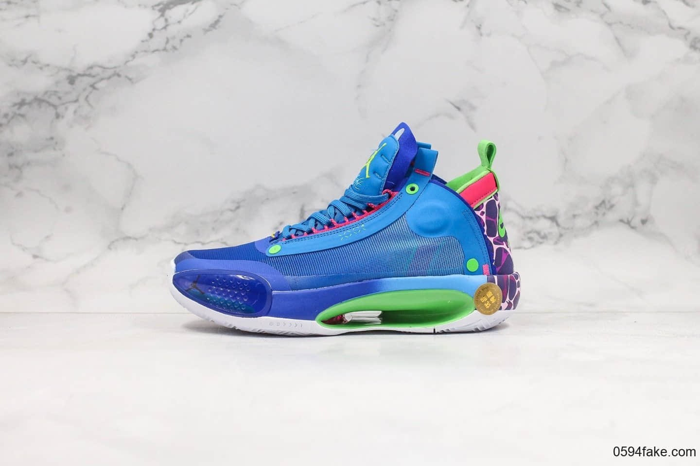 乔丹Air Jordan 34 Eclipse纯原版本日食配色AJ34蓝色内置气垫支持实战原盒原标 货号:BQ3381-401