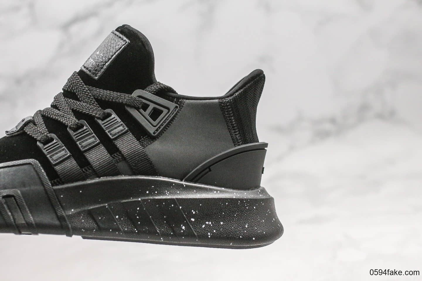 阿迪达斯Adidas EQT BASK ADV公司级版本三叶草EQT黑色泼墨原厂PU大底正确绒面革原楦头纸板打造 货号:BD7813
