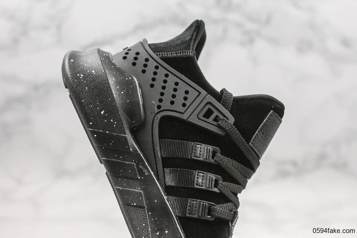 阿迪达斯Adidas EQT BASK ADV公司级版本三叶草EQT黑色泼墨原厂PU大底正确绒面革原楦头纸板打造 货号:BD7813
