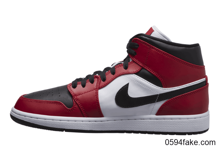 小芝加哥配色！Air Jordan 1 Mid “Chicago”首度曝光！ 货号：554724-069