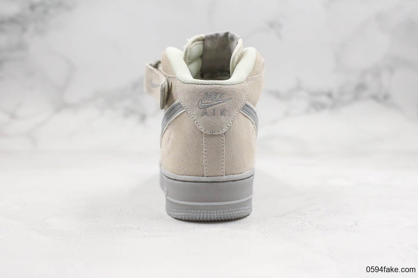耐克Nike Air Force1 MID 1'07纯原版本3m反光中帮空军一号浅灰色果冻透明底海外限定内置全掌Sole气垫原盒原标 货号:315123-002