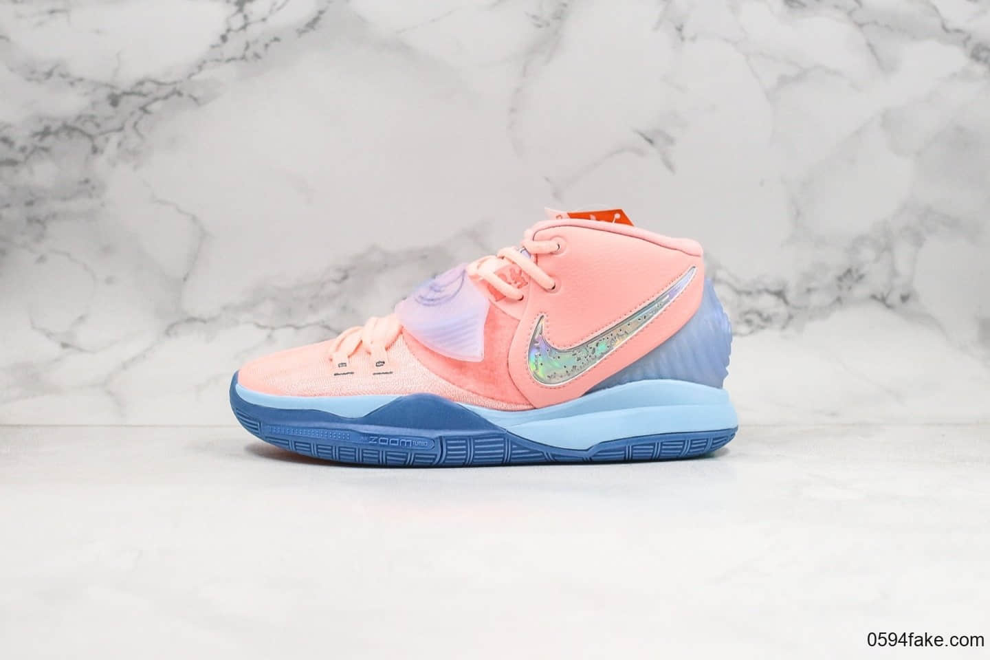 耐克Concepts x Nike Kyrie 6纯原版本欧文6波士顿潮流名所联名款粉蓝色内置气垫支持实战原盒原标 货号:CU8879-600