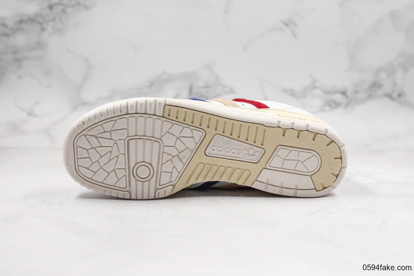 阿迪达斯Adidas Rivalry Low纯原版本低帮三叶草板鞋淡米白红蓝原盒原标客供最高版本 货号:EE4961