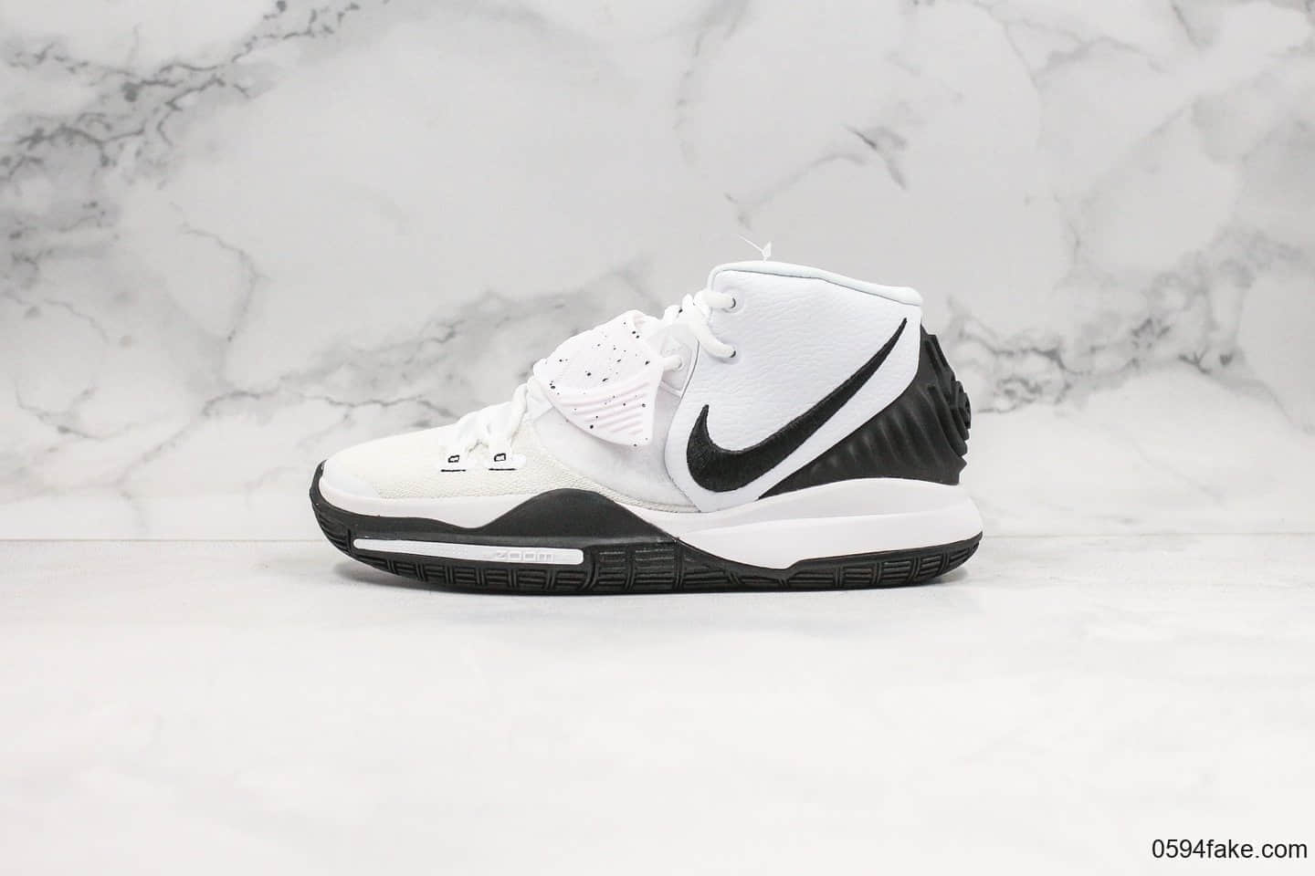 耐克Nike Kyrie 6 EP纯原版本欧文6代黑白配色内置真实气垫支持高强度实战原档案数据开发 货号:BQ9377-100