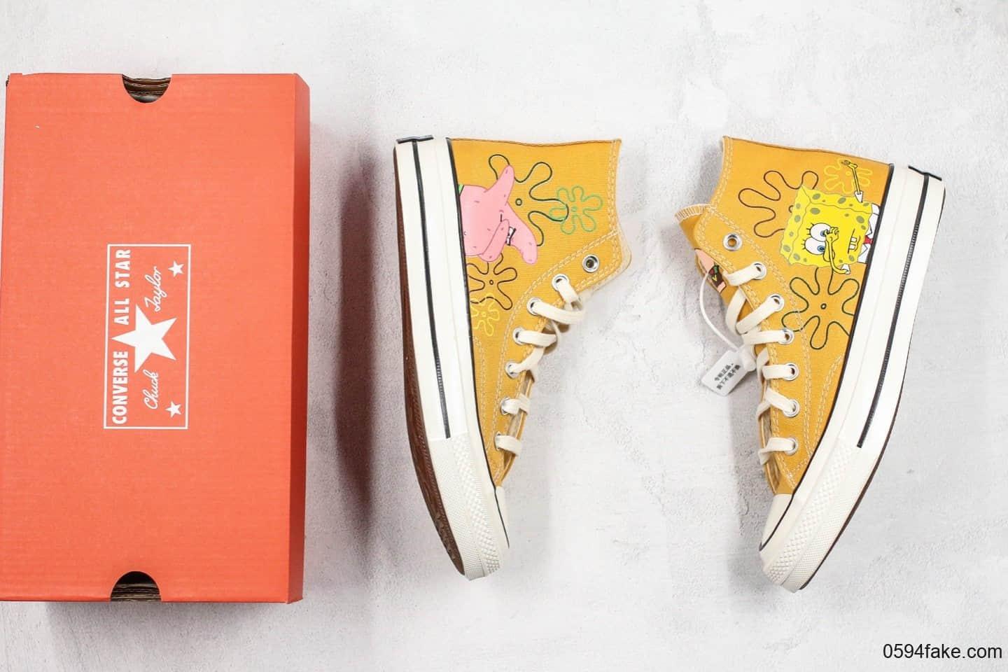 匡威Converse 1970s公司级版本海绵宝宝限量纪念款正确硅蓝中底双围条包头原厂硫化大底 货号:162054C