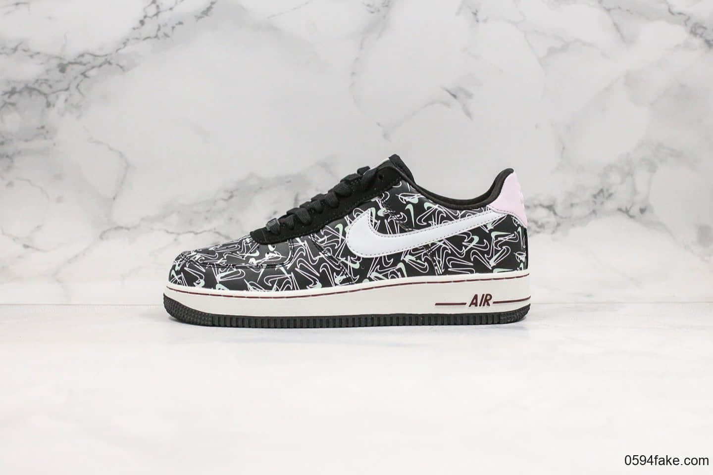 耐克Nike Air Force 1 Valentine's Day Mandarin duck纯原版本低帮空军一号情人节鸳鸯配色内置气垫原盒配件 货号:BV0319-002