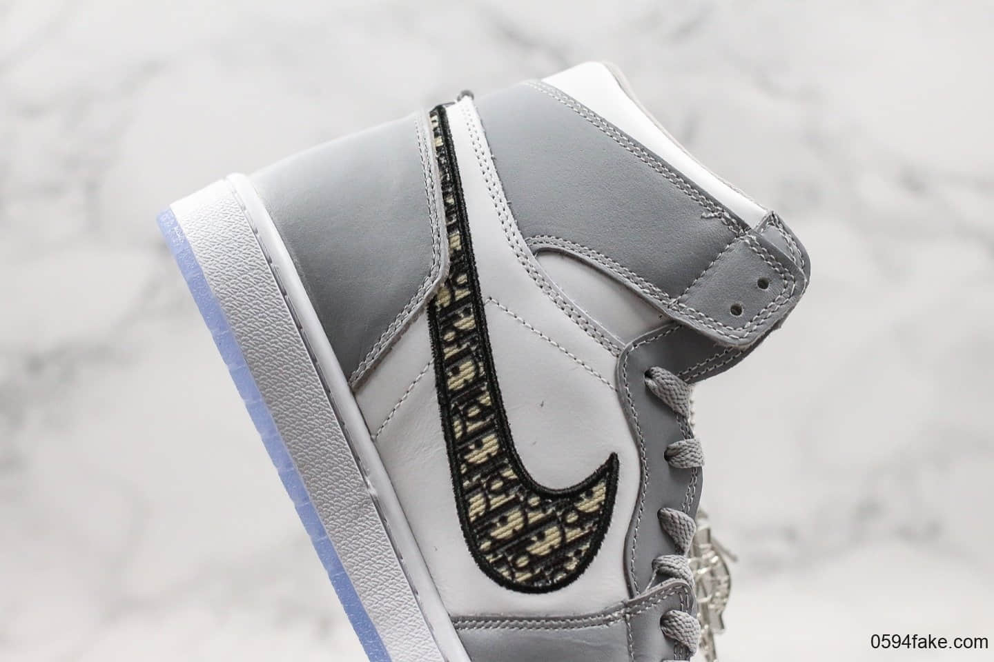 乔丹Air Jordan 1 High x Dior纯原版本迪奥联名款35周年限量高帮AJ1原盒配件原档案数据开发 货号:CK6636-101