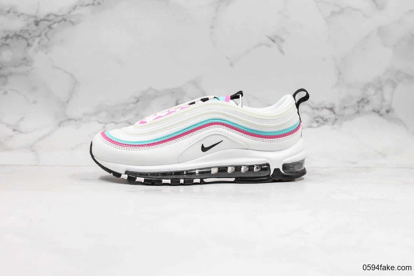 耐克NIKE AIR MAX 97纯原版本复古子弹气垫鞋MAX97白蓝紫粉色内置可视Max气垫原档案数据开发真小潘气垫 货号:CT6806-116