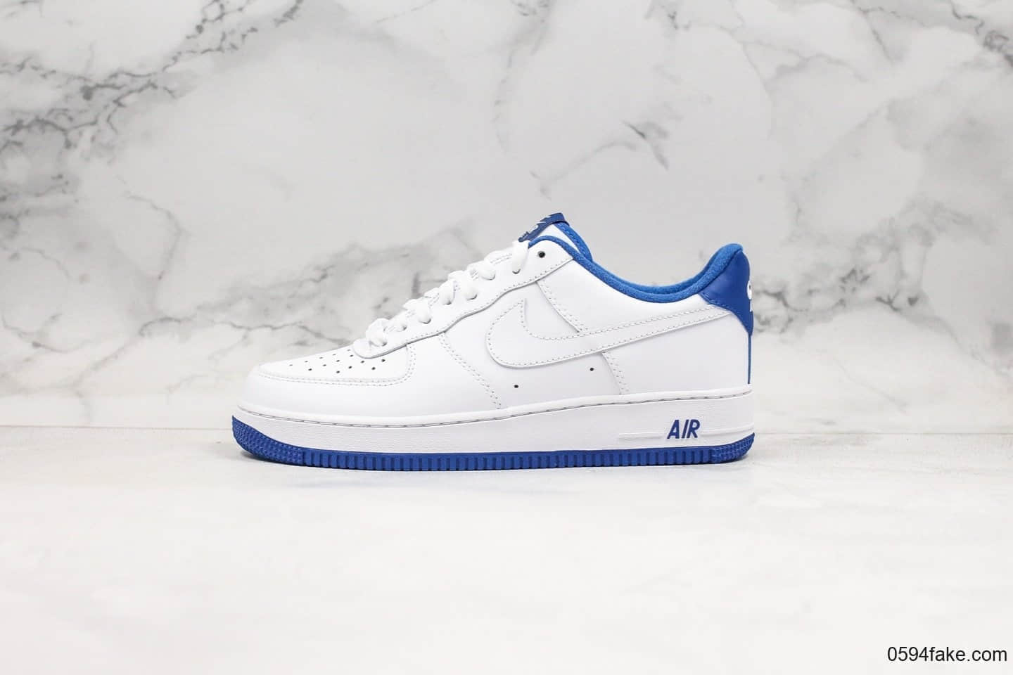 耐克Nike air force 1 07 low white deep royal white纯原版本低帮空军一号空军海军蓝原盒原标内置全掌气垫 货号:CD0884-102