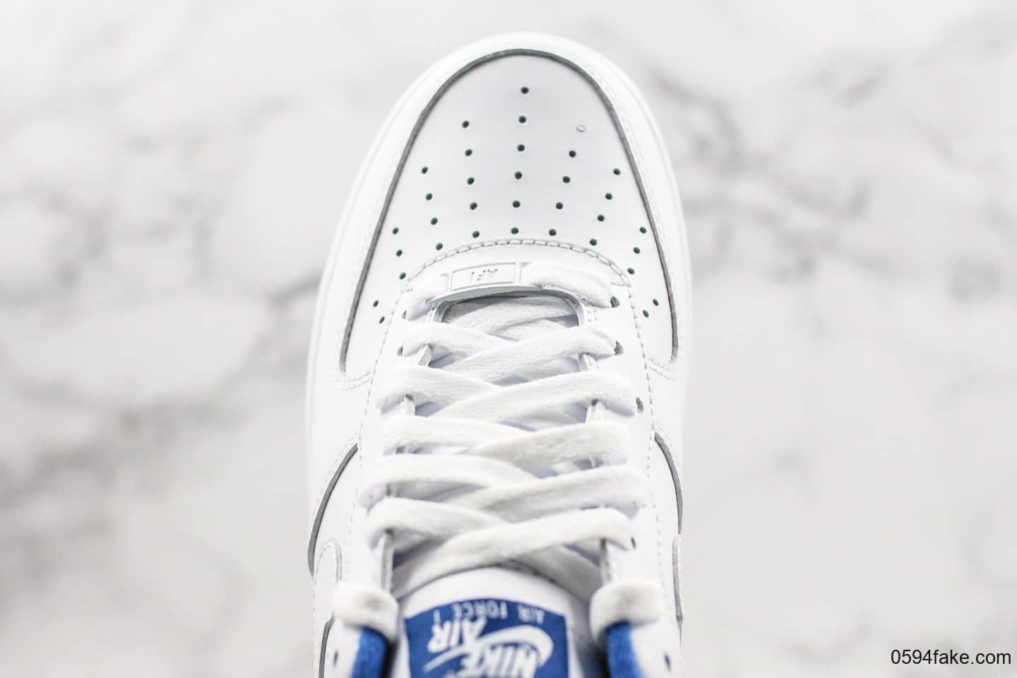 耐克Nike air force 1 07 low white deep royal white纯原版本低帮空军一号空军海军蓝原盒原标内置全掌气垫 货号:CD0884-102