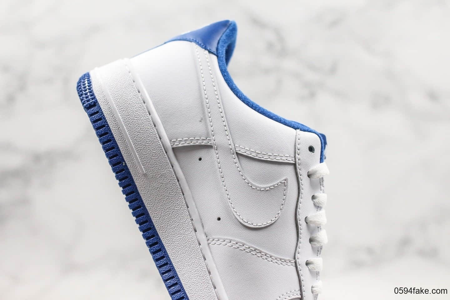 耐克Nike air force 1 07 low white deep royal white纯原版本低帮空军一号空军海军蓝原盒原标内置全掌气垫 货号:CD0884-102