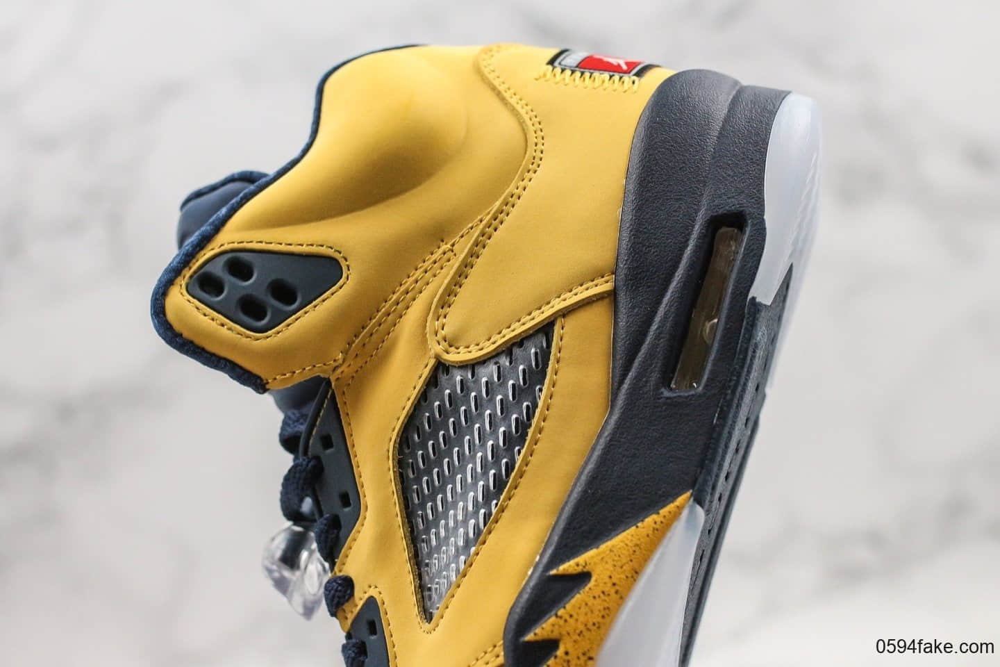 乔丹Air Jordan 5 Inspire纯原版本密歇根大学配色AJ5内置气垫原盒原标区别市面通货版本 货号:CQ9541-704