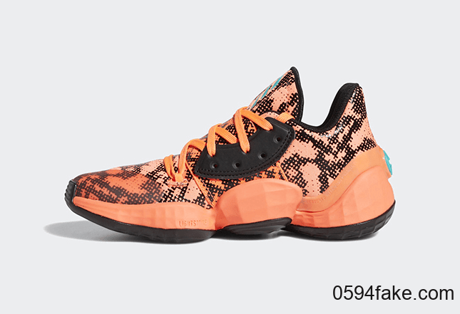 哈登最新战靴再曝新配色!这双adidas Harden Vol. 4还有独特蜥蜴纹理装扮! 货号:EF9944