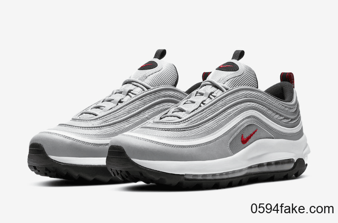 经典银子弹配色!Nike Air Max 97 Golf“ Silver Bullet”将于1月16日发售! 货号:CI7538-001