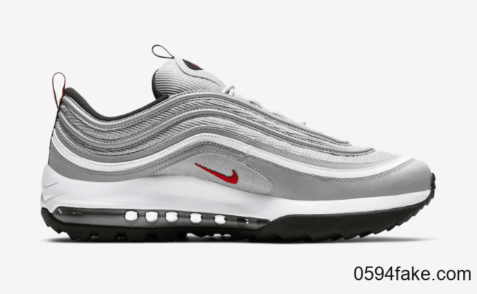 经典银子弹配色!Nike Air Max 97 Golf“ Silver Bullet”将于1月16日发售! 货号:CI7538-001