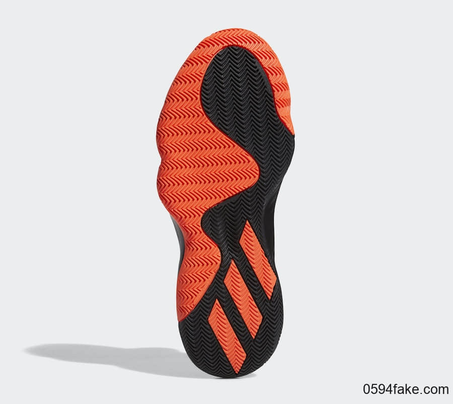 米切尔战靴adidas DON Issue 1新配色曝光!黑橙高颜值! 货号:EH2133