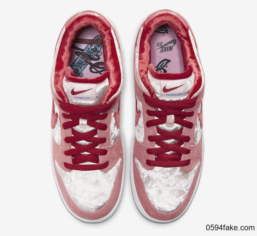 StrangeLove x Nike SB Dunk Low“情人节”释出官图!2月8日发售!满满少女心! 货号:CT2552-800