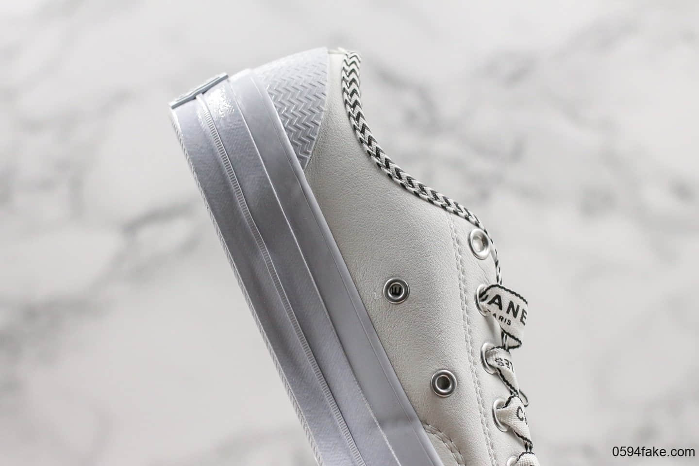 匡威Chanel x Converse 1970s真标版本香奈儿联名板鞋丝质鞋带白色配色全牛皮鞋面