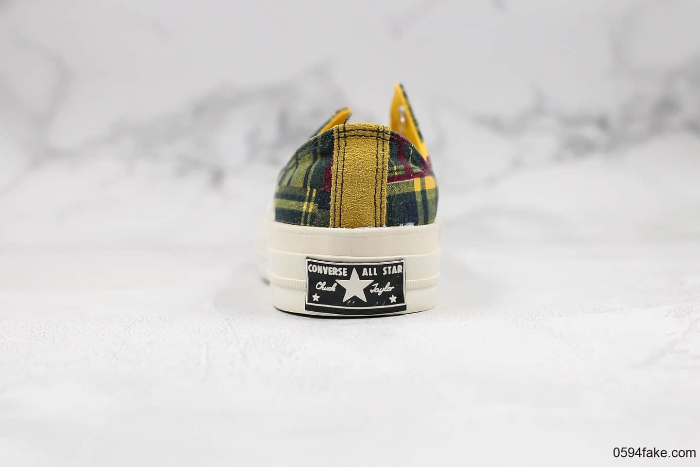 匡威Converse 70s Twisted Plaid公司级版本撞色格子系列低帮板鞋黄绿配色优质麂皮鞋舌