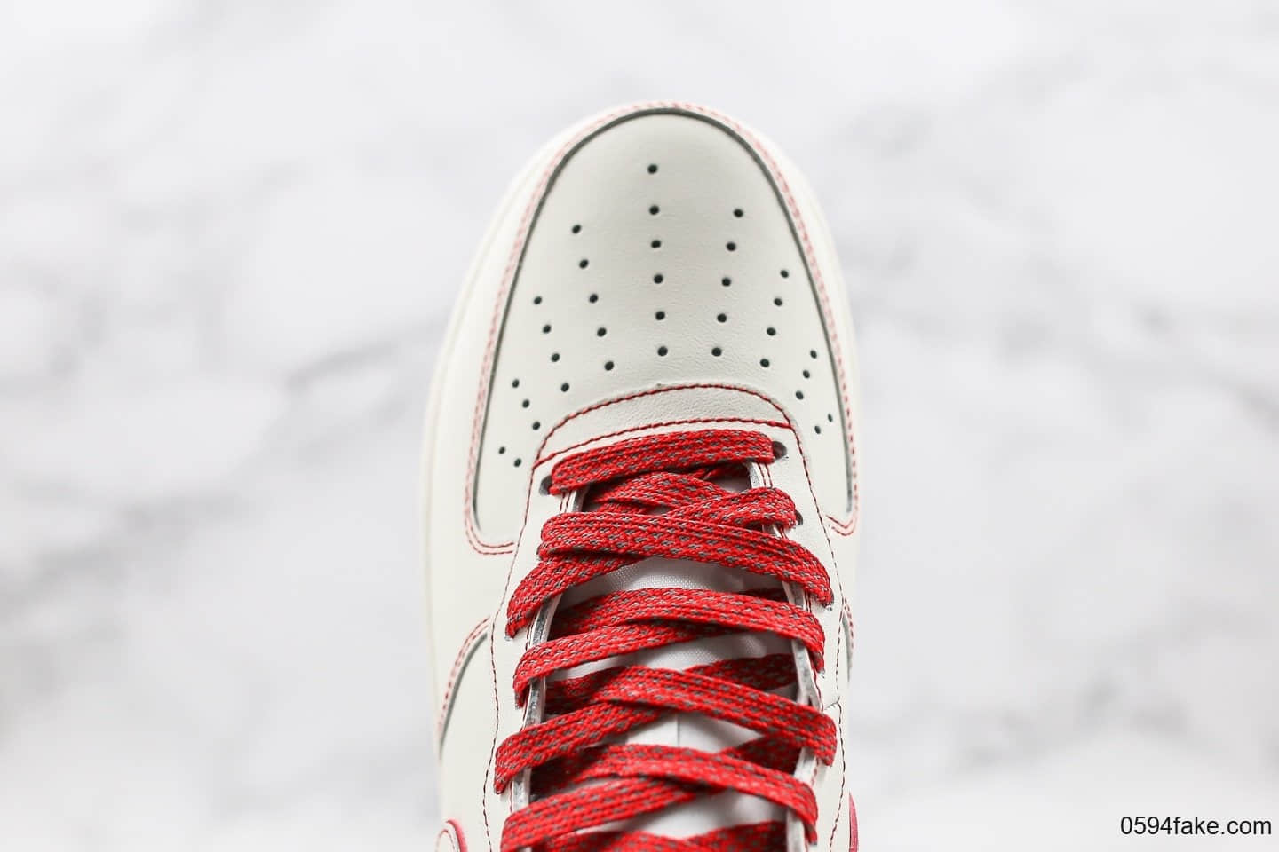 耐克Nike Air Force 1 '07 LV8公司级版本中帮AF1满天星红白配色原楦头原纸板原盒配件 货号:AA1118-010