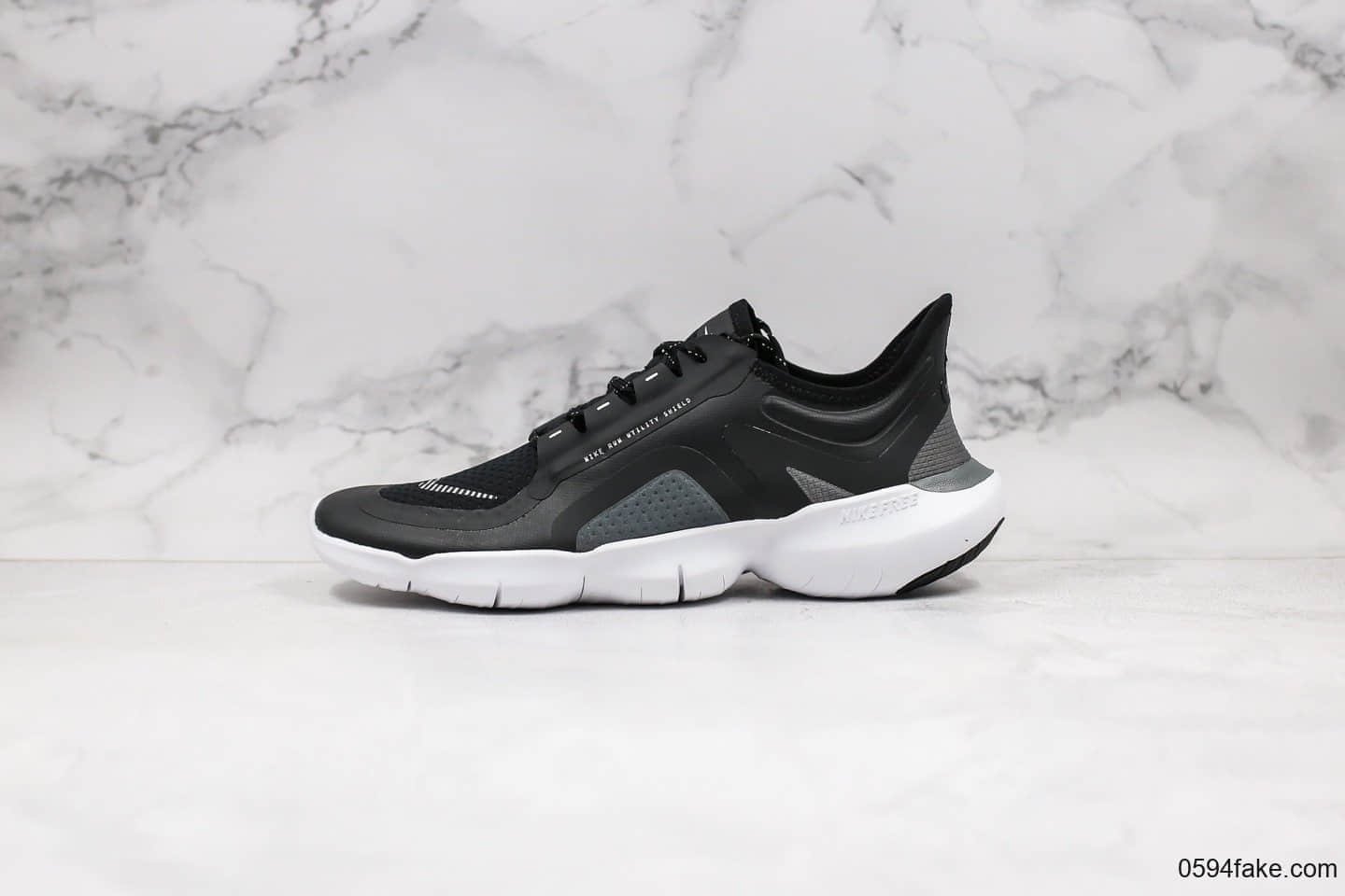 耐克Nike Free RN 5.0 2019 SHIELD纯原版本赤足5.0黑灰色原档案数据开发原盒原标 货号：BV1223-002