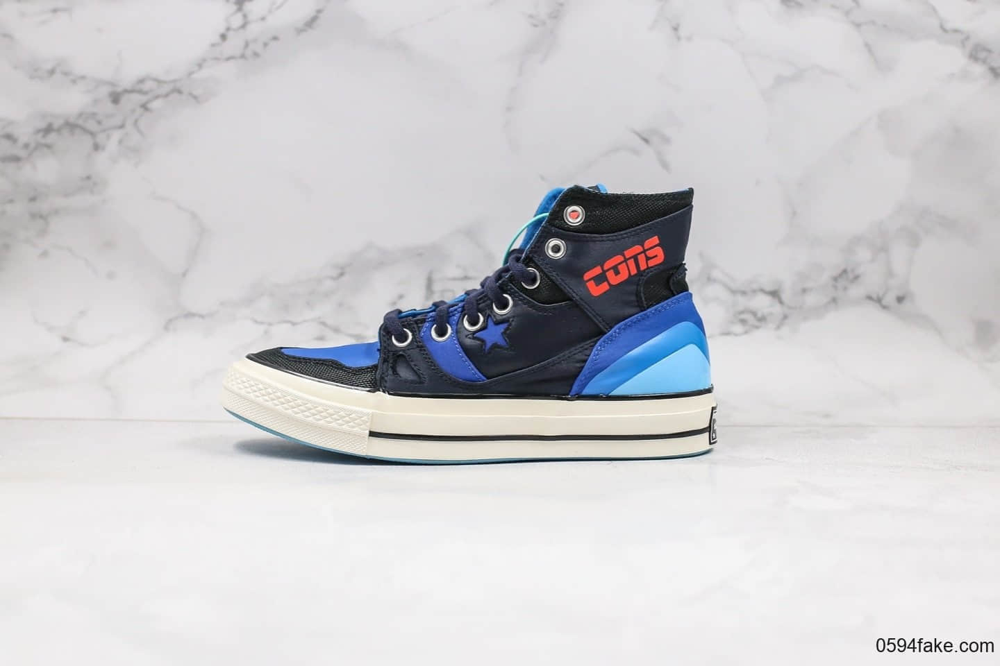 匡威Converse Chuck 70 E260 Hi纯原版本高帮篮球鞋黑蓝柑配色内置原厂大底原楦头纸板打造 货号:166321C