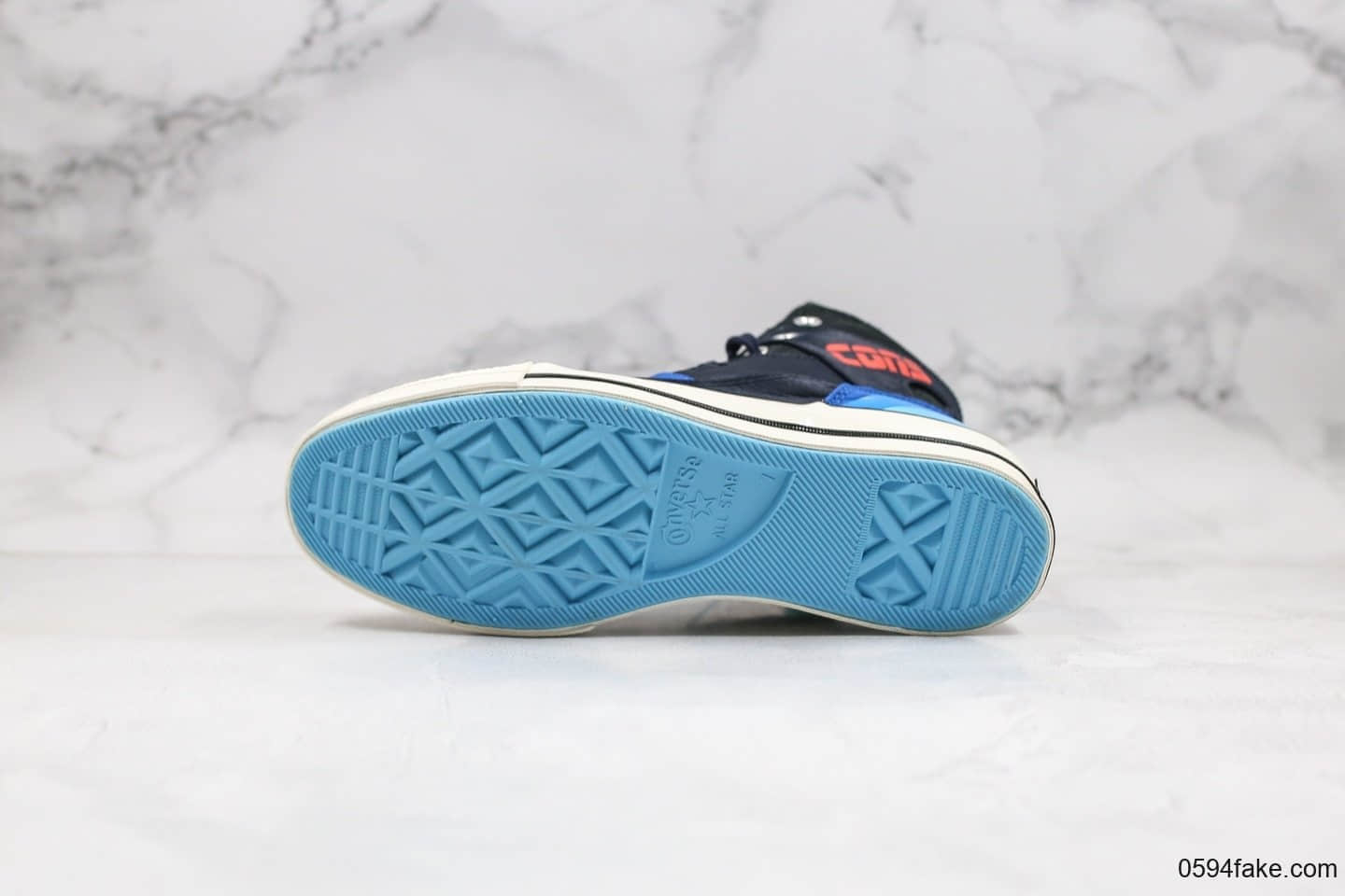 匡威Converse Chuck 70 E260 Hi纯原版本高帮篮球鞋黑蓝柑配色内置原厂大底原楦头纸板打造 货号:166321C