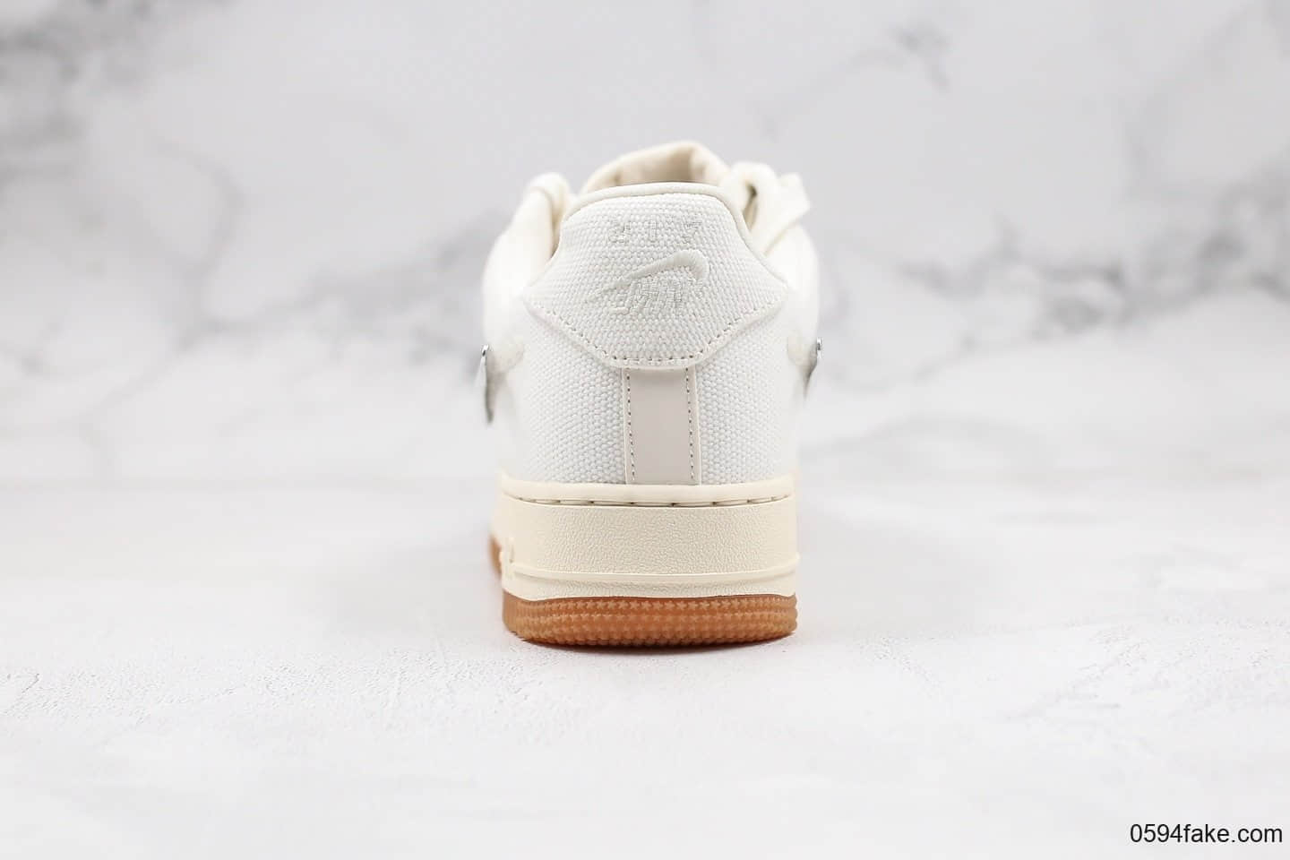 耐克Travis Scott x Nike Air Force 1纯原版本联名款低帮空军一号换钩米白配色正确3M反光内置气垫原盒原标 货号:AQ4211-101