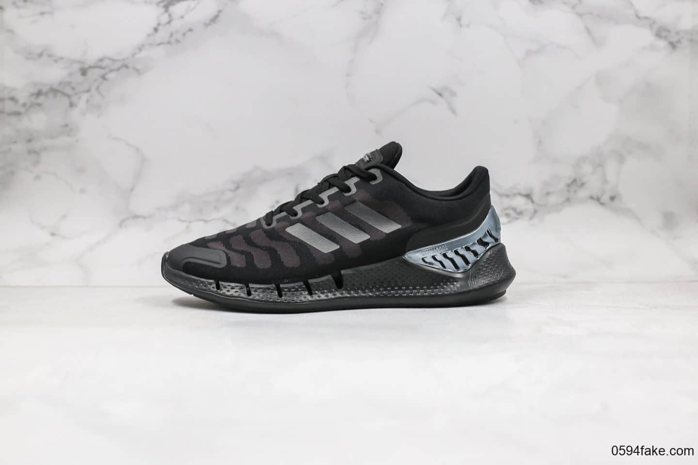 阿迪达斯adidas Climacool纯原版本清风跑鞋黑银色原厂爆米花大底原盒原标 货号:FW1224