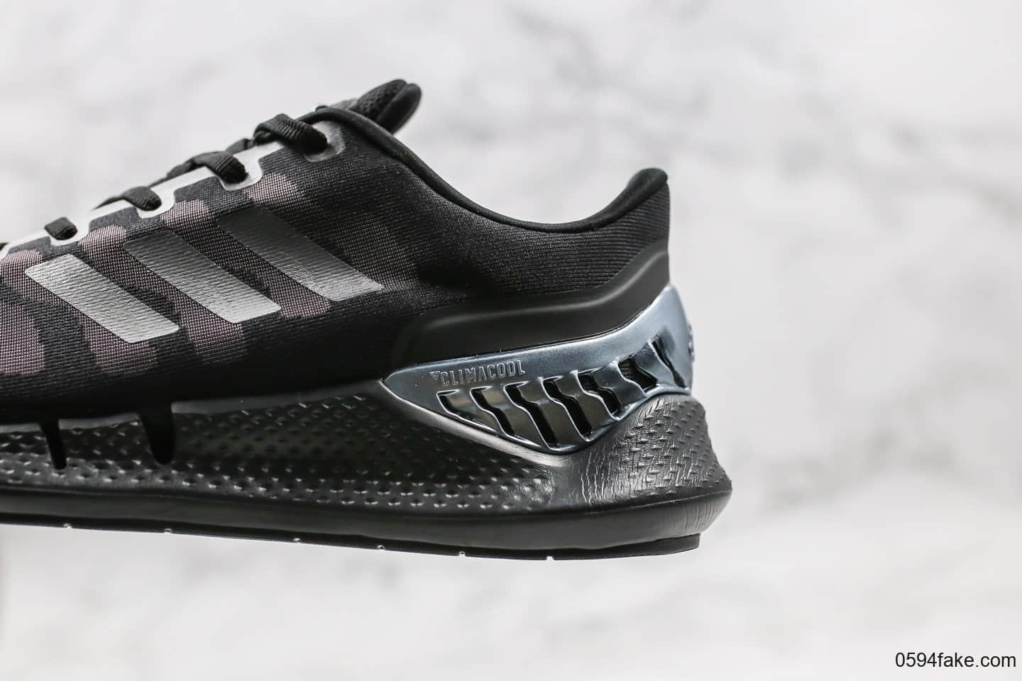 阿迪达斯adidas Climacool纯原版本清风跑鞋黑银色原厂爆米花大底原盒原标 货号:FW1224