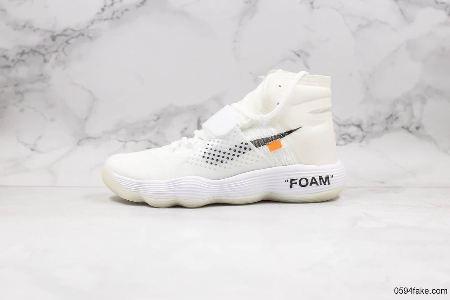 耐克Nike REACT Hyperdunk 2017 x Off-White纯原版本联名款大吕布白色原档案数据开发原盒原标配件齐全支持实战 货号:AJ4578-100