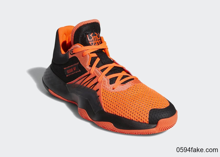 米切尔战靴adidas DON Issue 1新配色曝光!黑橙高颜值! 货号:EH2133