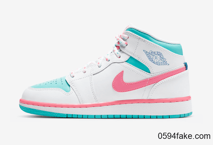 清新春日气息!全新Air Jordan 1 Mid即将发售! 货号:555112-102