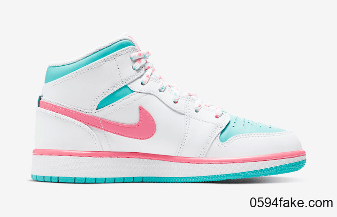 清新春日气息!全新Air Jordan 1 Mid即将发售! 货号:555112-102