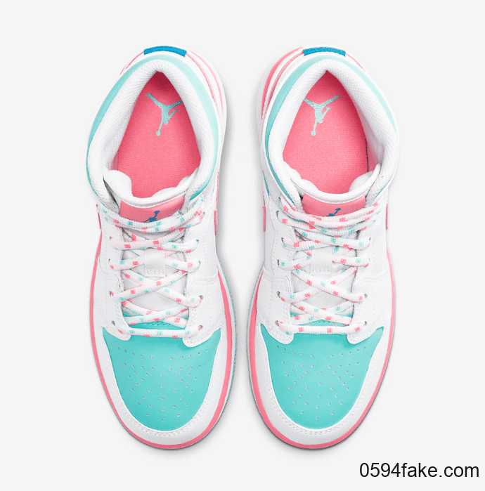 清新春日气息!全新Air Jordan 1 Mid即将发售! 货号:555112-102