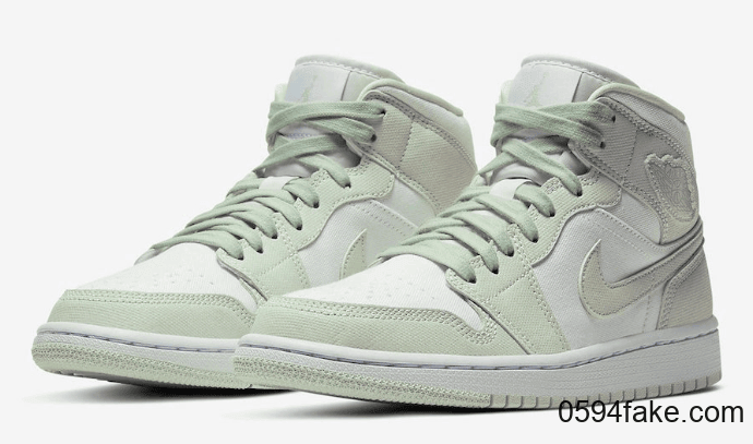 帆布鞋面!这双Air Jordan 1 Mid有点不一样! 货号:CV5280-103