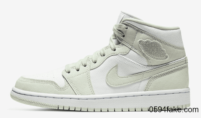 帆布鞋面!这双Air Jordan 1 Mid有点不一样! 货号:CV5280-103