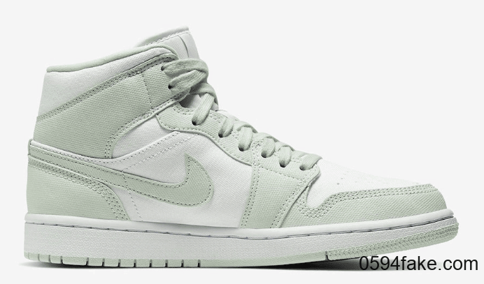 帆布鞋面!这双Air Jordan 1 Mid有点不一样! 货号:CV5280-103