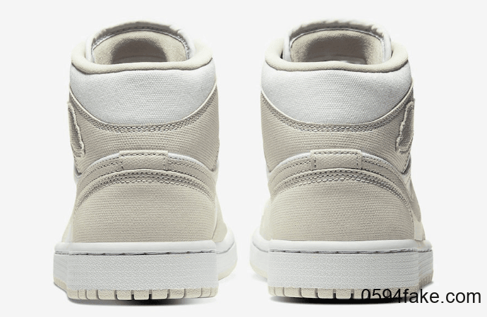 帆布鞋面!这双Air Jordan 1 Mid有点不一样! 货号:CV5280-103