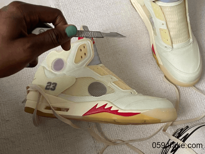 Virgil亲晒OW x AJ5“Sail”!颜值赛高! 货号:CT8480-100